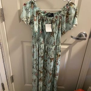 Long Blue floral dress